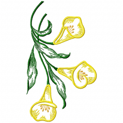 Flowers And Tree Embroidery Design 12